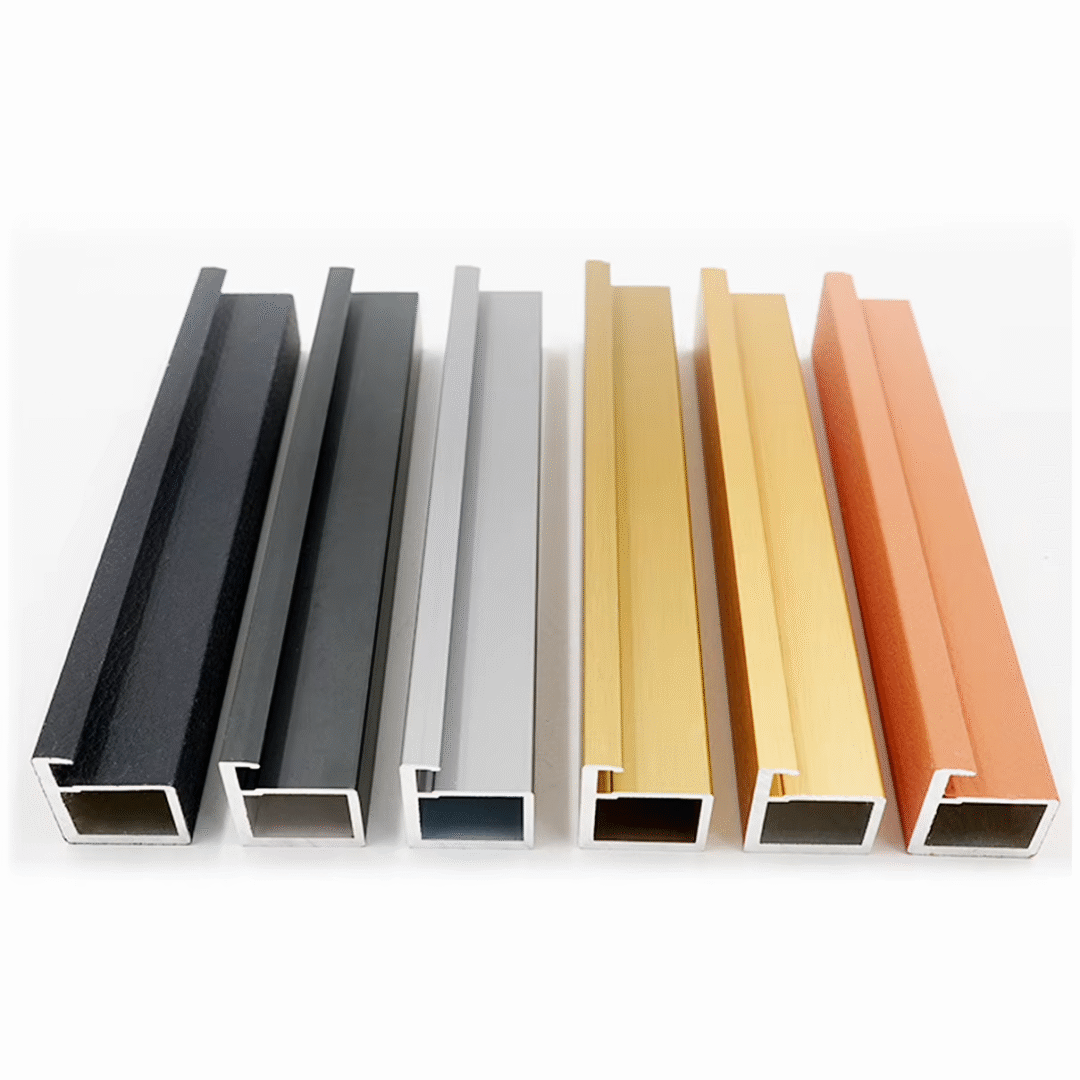 6063 Aluminum Profile for Kitchen Cabinet & Wardrobe Glass Door Frames ...