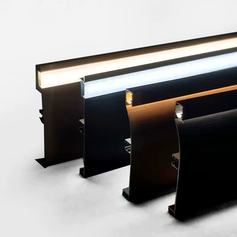 Aluminum LED Skirting Board Profile for Wall and Cabinet Base - Image 4