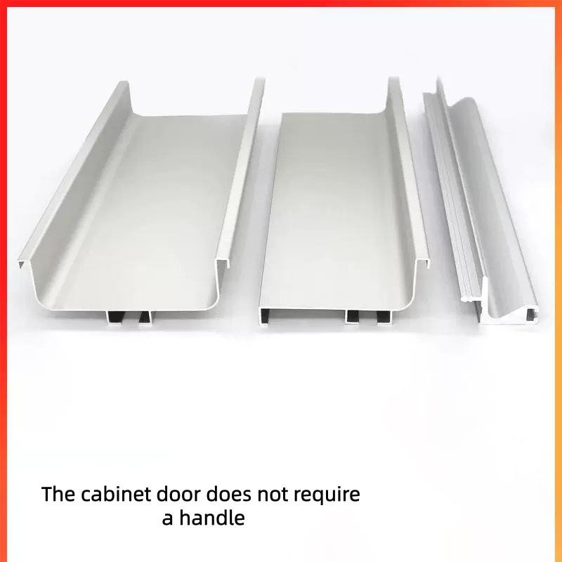 square aluminum cabinet handle chrome finish