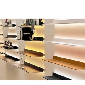 LED wall shelf with aluminum frame modern design