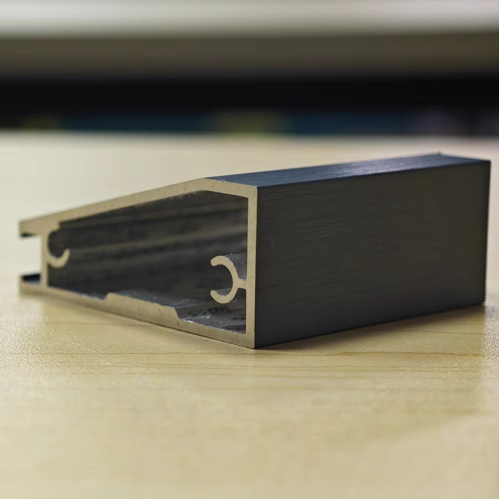 Aluminum Frames Boloni Glass Cabinet Door embedded handle/Long handle - Image 4