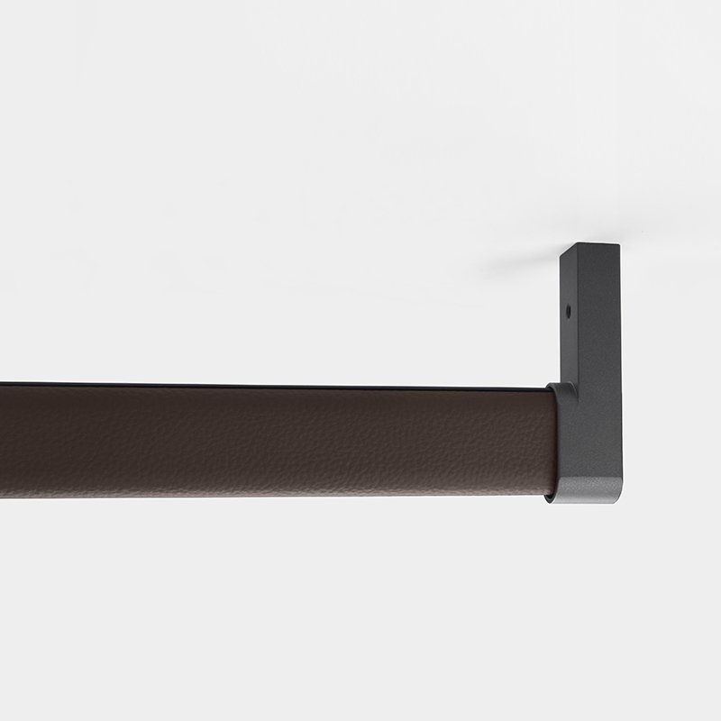 Aluminum Alloy Genuine Leather Oval Wardrobe Handle - Image 3