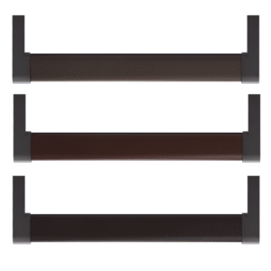 Aluminum Alloy Genuine Leather Oval Wardrobe Handle