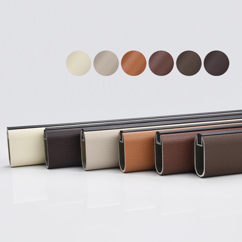 Aluminum Alloy Genuine Leather Oval Wardrobe Handle - Image 6