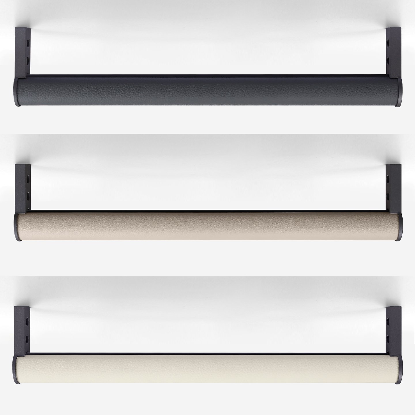Leather Wrapped Oval Aluminum Wardrobe Hanging Rail | Custom Closet Rod - Image 4