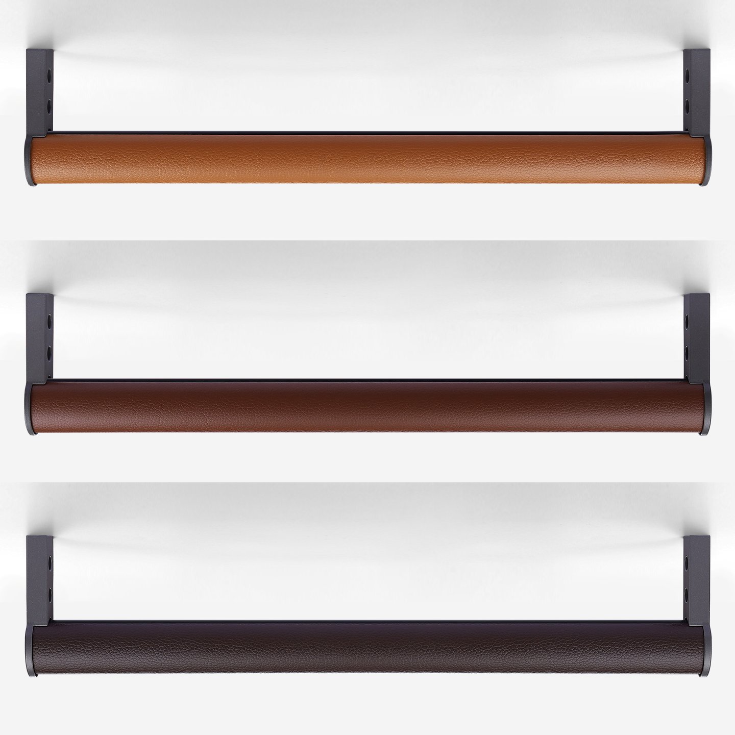 Leather Wrapped Oval Aluminum Wardrobe Hanging Rail | Custom Closet Rod - Image 2